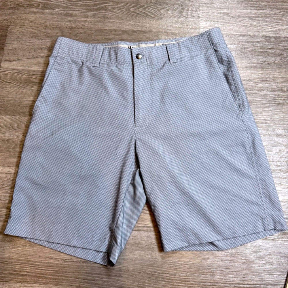 Callaway Mens Gray Geometric Micro Diamond Golf Shorts Size 34 Stretch SA4461